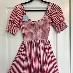 NWT Hill House Naia Dress in Cherry Stripe (XS)